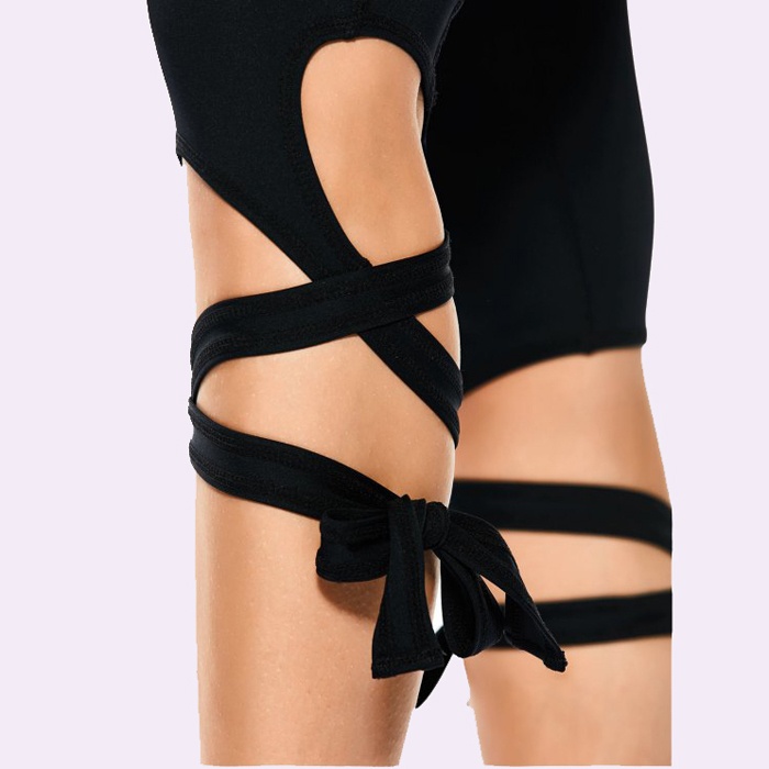 Black Bandage Custom Jogger Pants For Dance