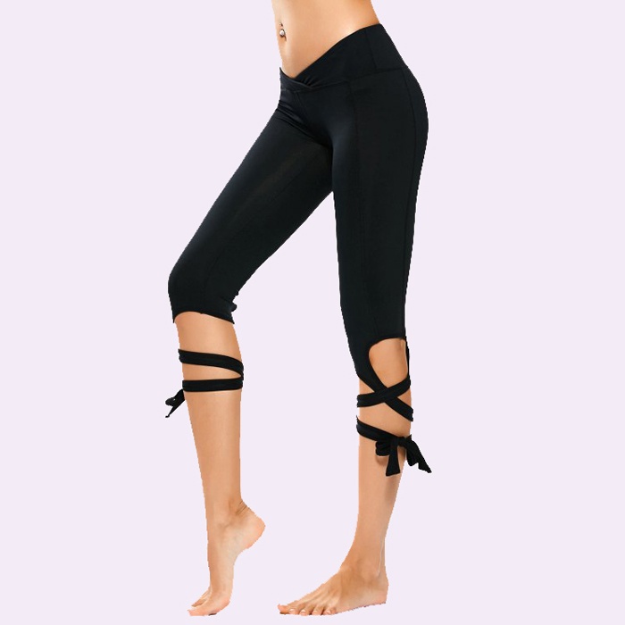 Black Bandage Custom Jogger Pants For Dance