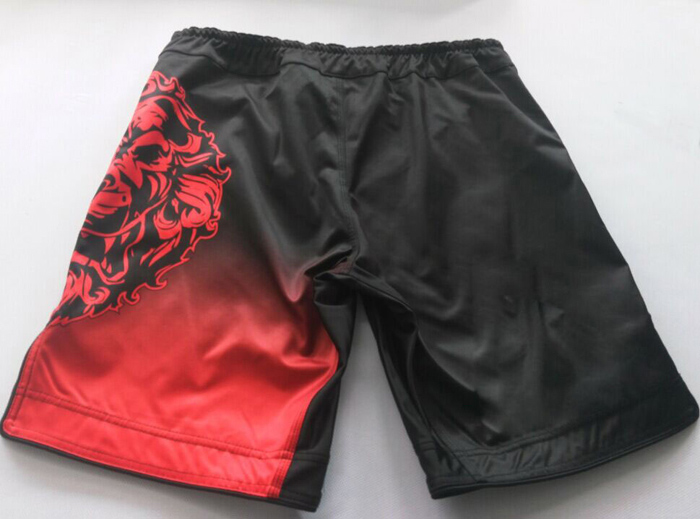 Black Red MMA Shorts