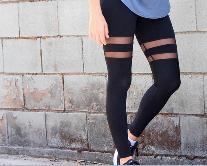 Soft Fabric Women Tights With Mesh