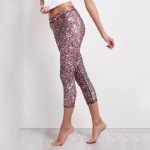 Grey Capri For Women RunningPrint Illusion Yoga Pants Leggins Women